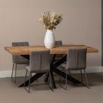 Mangohouten Eettafel Rechthoek Donald 180x100 cm (6cm), Huis en Inrichting, Tafels | Eettafels, 100 tot 150 cm, Verzenden, Nieuw