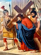Franse school (XVIII) - Gesù è aiutato dal Cireneo a portare