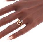 Ring - 18 karaat Geel goud, Roségoud - Parel - Turkoois,, Nieuw