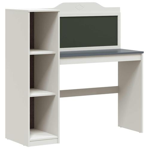 vidaXL Krijtbord Bureau Wit en grijs 120 x 45 x 118.5 cm, Huis en Inrichting, Bureaus, Nieuw, Verzenden