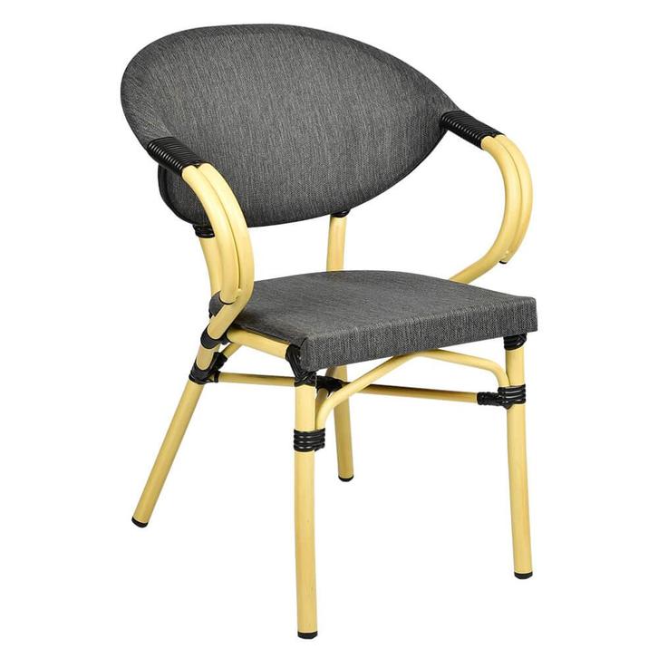 Stoel | BERGAMO | Aluminium Rotan/Aluminium | Grey |, Zakelijke goederen, Horeca | Keukenapparatuur, Nieuw in verpakking, Verzenden