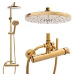 Gouden Doucheset Regendouche 23cm | Nieuw | Scherpe Prijs, Doe-het-zelf en Bouw, Sanitair, Ophalen of Verzenden, Nieuw, Inox, Douche