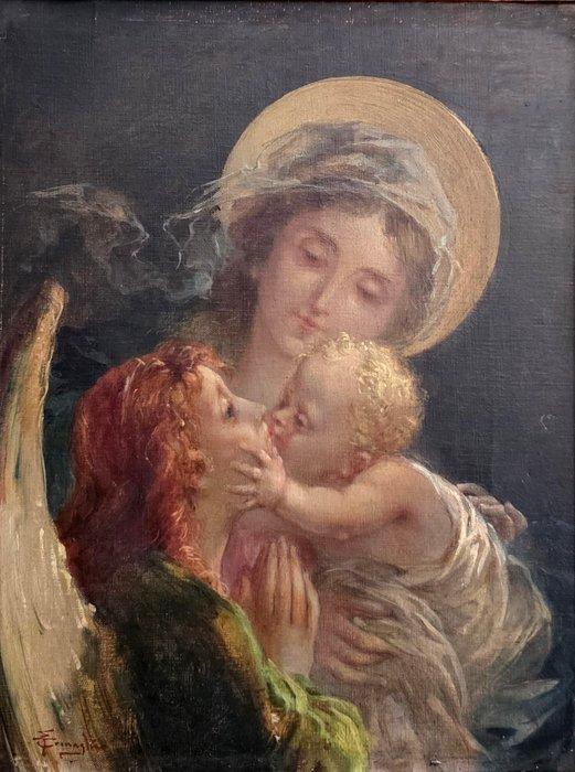 Scuola italiana (XIX-XX), Firmato S. T. Cormaghi (?) -, Antiek en Kunst, Kunst | Schilderijen | Klassiek