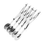 Hagelsnijder uittrekbaar RVS 5 wiels | 5,7(b)x49(l)cm Vogue, Verzenden