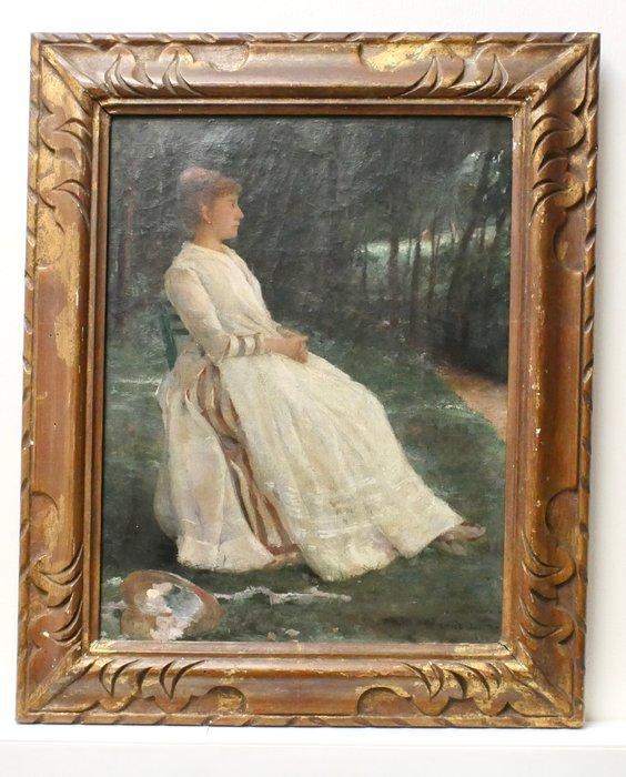 Émile Bastien Lepage (1854-1938) - Les saules, Antiquités & Art, Art | Peinture | Classique