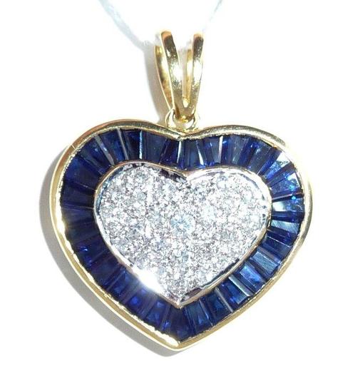 Pendentif - 18 carats Or jaune - 1.80ct. tw. Diamant, Handtassen en Accessoires, Antieke sieraden