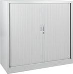 Roldeurkast – Dossierkast – Wit – Met slot - 140x120x45 cm, Verzenden