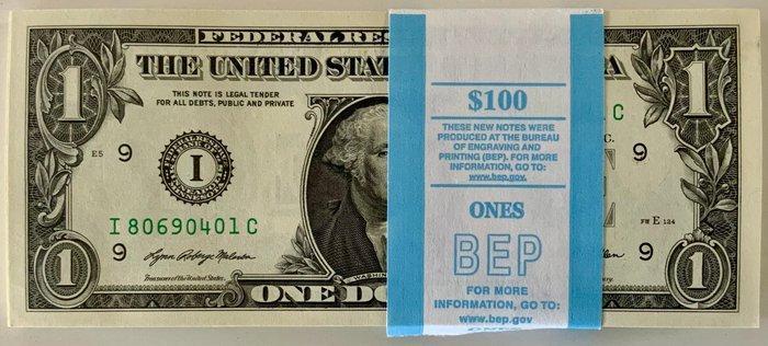Verenigde Staten van Amerika. - 100 x 1 Dollar 2021 - Serie, Postzegels en Munten, Bankbiljetten | Europa | Niet-Eurobiljetten