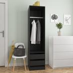 vidaXL Garde-robe avec tiroirs Noir 50x50x200 cm Bois, Verzenden, Neuf