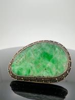 Zonder Minimumprijs - Broche Zilver, Jade - Antieke Chinese