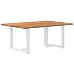 vidaXL Eettafel rechthoekig 180x120x74 cm massief eikenhout, Huis en Inrichting, Tafels | Eettafels, Verzenden, Nieuw