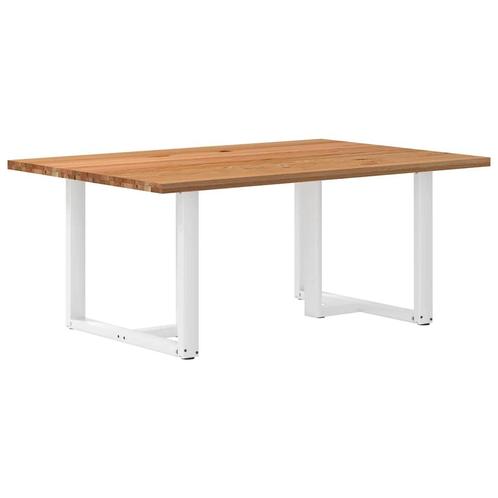 vidaXL Eettafel rechthoekig 180x120x74 cm massief eikenhout, Huis en Inrichting, Tafels | Eettafels, Nieuw, Verzenden