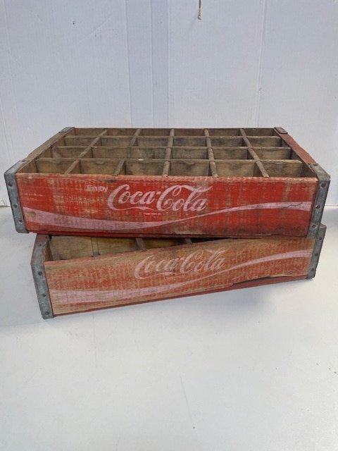 Krat (2) - Coca-Cola Kratjes - Hout, Antiek en Kunst, Antiek | Wandborden en Tegels