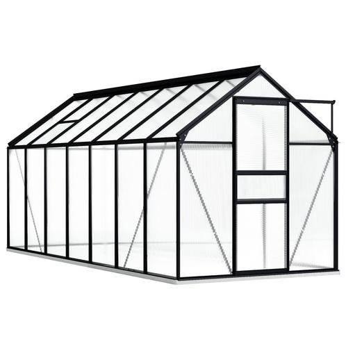 vidaXL Tuinkas met basisframe 8,17 m³ aluminium, Tuin en Terras, Kassen, Nieuw, Verzenden