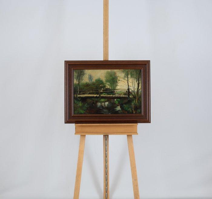 Leo van Gemert (1912–1989) - Bruggetje, Antiek en Kunst, Kunst | Schilderijen | Klassiek