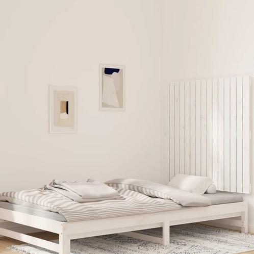 vidaXL Tête de lit murale Blanc 95,5x3x90 cm Bois massif, Maison & Meubles, Chambre à coucher | Lits, Neuf, Envoi