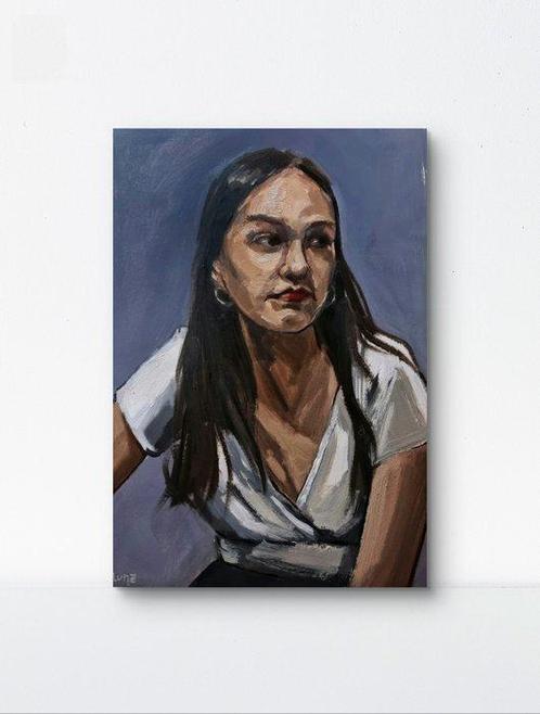 Luciana Luna (1987) - María Cecilia - No Reserve, Antiek en Kunst, Kunst | Schilderijen | Modern