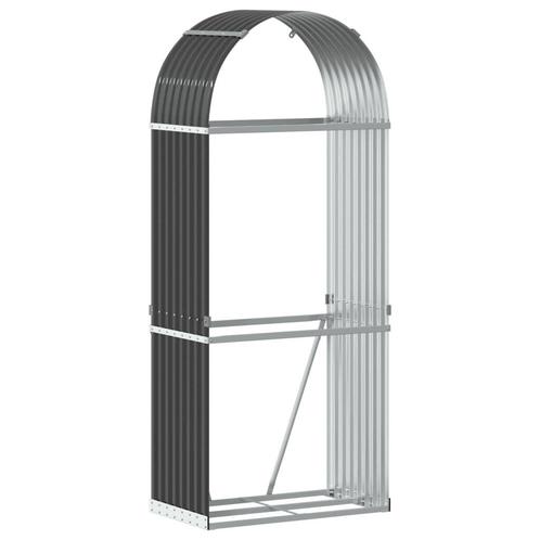 Haardhoutopslag 190cm Antraciet | Retour Deal | -55%, Tuin en Terras, Bergingen en Tuinkasten, Nieuw, Metaal, Overige typen, Verzenden