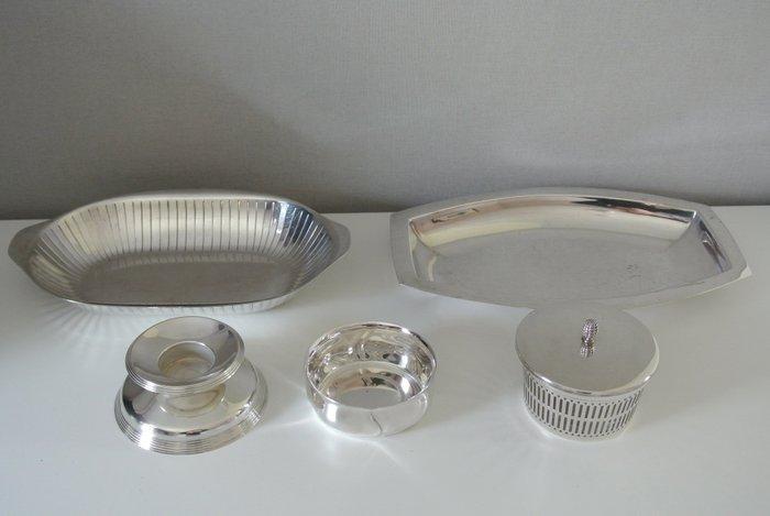 WMF, Sheffield, Gero - Plateau - Plaqué(e) argent - 5 objets, Antiquités & Art, Curiosités & Brocante