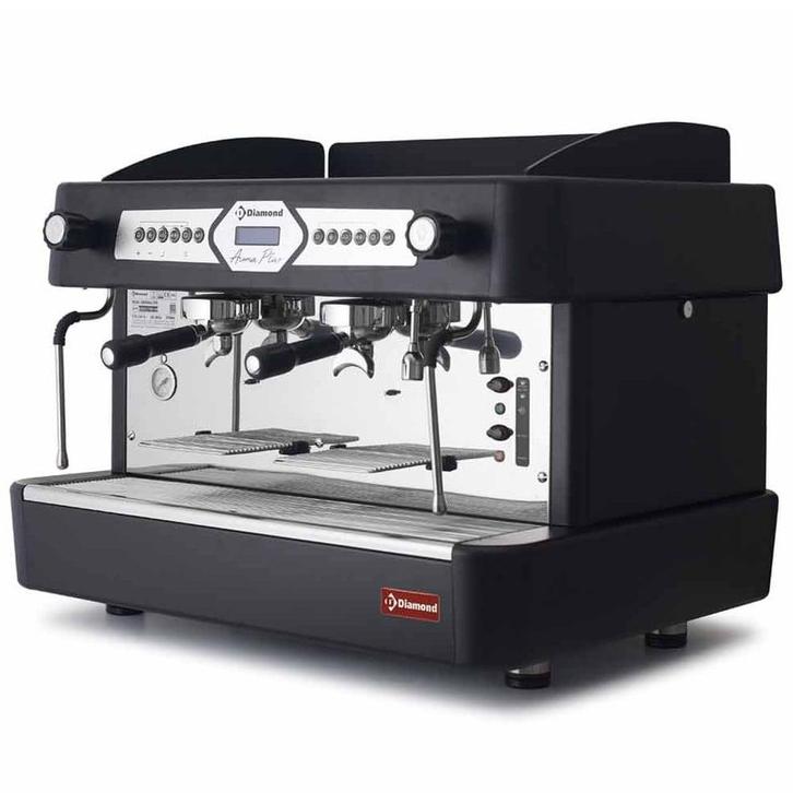 Espressomachine | AROMA | Zwart | 2 Groepen | Digitaal |, Zakelijke goederen, Horeca | Keukenapparatuur, Nieuw in verpakking, Verzenden
