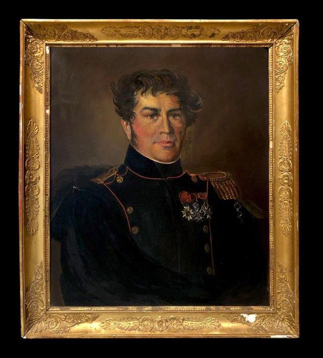 École Européene (XX) - Portrait du Maréchal Bernadotte, Antiek en Kunst, Kunst | Schilderijen | Klassiek