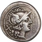 Romeinse Republiek. Anonymous. 206-195 BC. Denarius 200-195, Timbres & Monnaies