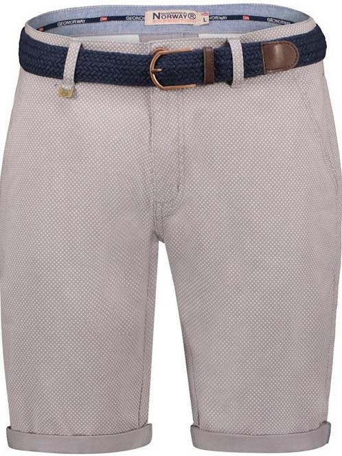 Geographical Norway Chino Bermuda Met Stretch Podex Grijs, Kleding | Heren, Broeken en Pantalons, Verzenden