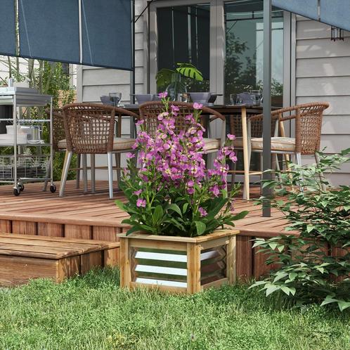 Moestuinbak - Outdoor Life - Verhoogd - Metaal - Grijs, Tuin en Terras, Bloembakken en Plantenbakken, Nieuw, Ophalen of Verzenden
