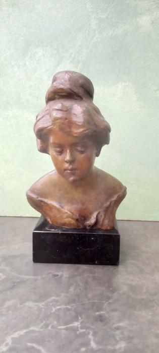 Aldo Rossi - Beeldje, Busto di ragazza - 17 cm - Brons, Antiek en Kunst, Kunst | Designobjecten