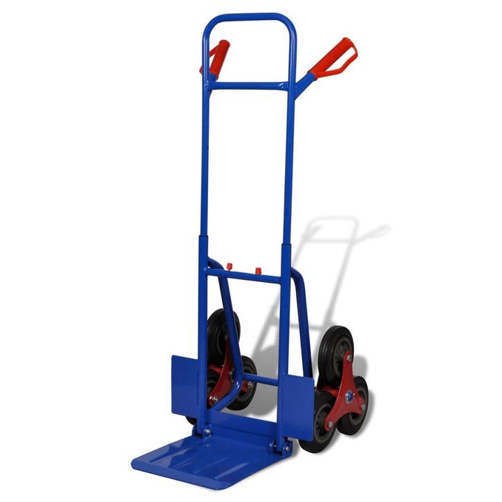 vidaXL Steekwagen inklapbaar met 6 wielen blauw, Doe-het-zelf en Bouw, Gereedschap | Handgereedschap, Nieuw, Verzenden
