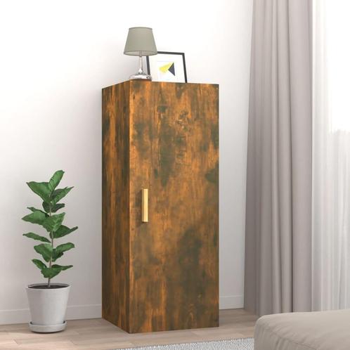 vidaXL Wandkast 34,5x34x90 cm bewerkt hout gerookt, Huis en Inrichting, Kasten | Wandmeubels, Nieuw, Verzenden