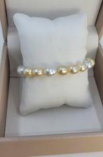 Zonder minimumprijs - Armband Gouden en witte South Sea, Handtassen en Accessoires, Armbanden, Nieuw