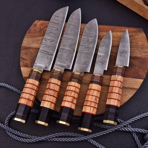 Keukenmes - Chefs knife - Hout, Messing, Vouwstaal van, Antiek en Kunst, Antiek | Keukengerei