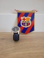 Quartz horloge van Football Club Barcelona + wimpel.