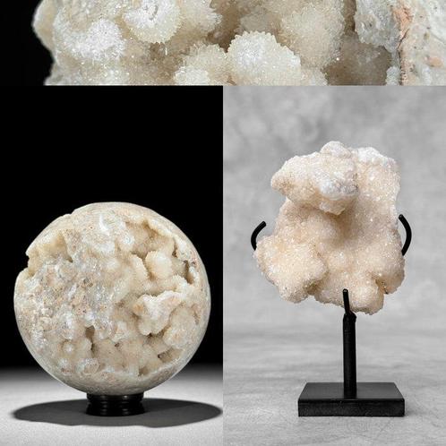 PAS DE PRIX DE RÉSERVE - Magnifique paire de Druzy blanc et, Antiek en Kunst, Kunst | Designobjecten
