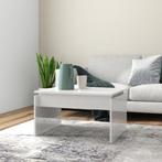 vidaXL Salontafel 68x50x38 cm bewerkt hout hoogglans wit, Huis en Inrichting, Tafels | Salontafels, Verzenden, Nieuw