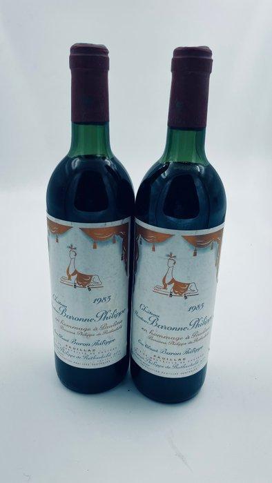 1983 Château Mouton Baronne Philippe (Since 1989 Château, Verzamelen, Wijnen