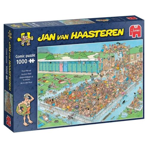 Jan van Haasteren Pool Pile-Up legpuzzel 1000 stuks, Hobby en Vrije tijd, Denksport en Puzzels, Nieuw, Verzenden