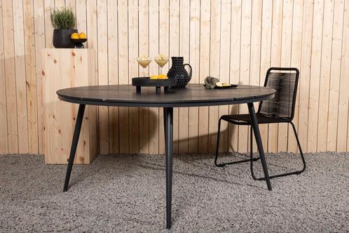 Ronde tuintafel zwart | Polywood | Ø150 cm, Tuin en Terras, Tuintafels, Nieuw, Kunststof, Rond, Verzenden