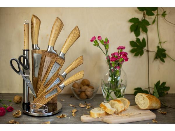 Veiling - Messenset met Luxe Messenhouder - 8 delig, Huis en Inrichting, Keuken | Keukenbenodigdheden, Nieuw