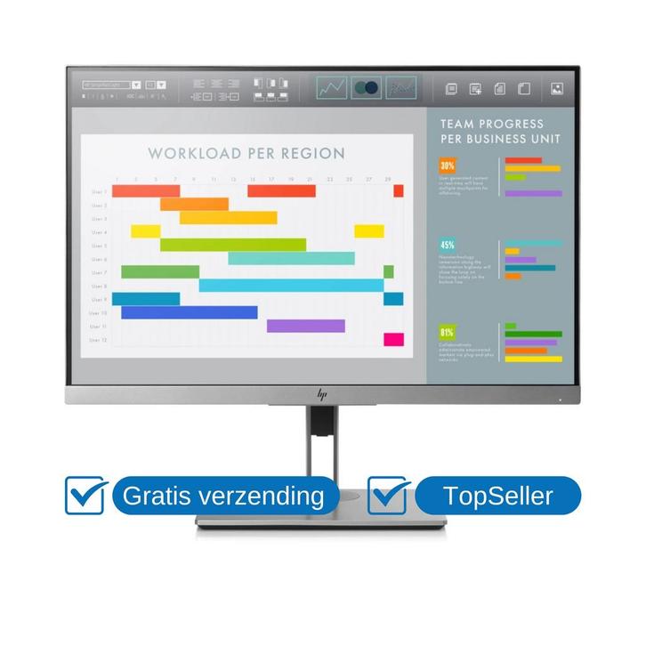 HP EliteDisplay E243i Zilver 24 inch 1920x1200, Computers en Software, Monitoren, Gebruikt, Ophalen of Verzenden