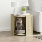 vidaXL Kattenbakkast 42x42x51 cm bewerkt hout sonoma, Dieren en Toebehoren, Katten-accessoires, Verzenden, Nieuw