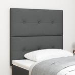 vidaXL Donkergrijs LED Hoofdbord 90 cm - Stoffen, Verzenden, Nieuw