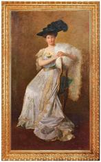 Scuola della belle époque (XX) - Ritratto di Signora seduta