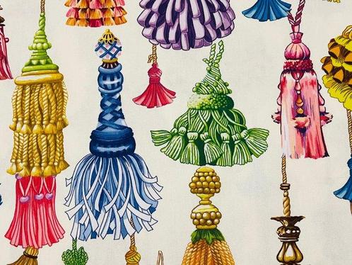 Explosie van kleuren: katoenweefsel Oeko Tex STANDARD 100 -, Antiek en Kunst, Antiek | Tapijten, Tafelkleden en Textiel