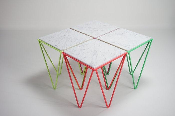 DFlab Studio - Middentafel (4) - Avior Fluoset - Carrara, Antiek en Kunst, Kunst | Designobjecten