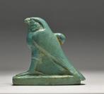 Oud-Egyptisch Faience Groot Amulet van Valk Horus - 42 mm