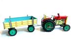 Zetor  - Blikken speelgoed Zetor tractor and trailer -