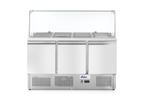 Saladette Met 3 Deuren En Glazen Vitrine 380L, Arktic, 230v/, Elektronische apparatuur, Vriezers en Diepvrieskisten, Ophalen of Verzenden