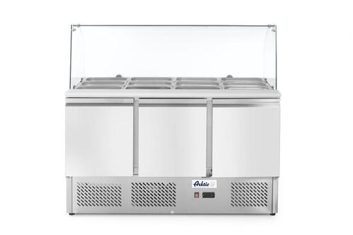 Saladette Met 3 Deuren En Glazen Vitrine 380L, Arktic, 230v/, Elektronische apparatuur, Vriezers en Diepvrieskisten, Ophalen of Verzenden